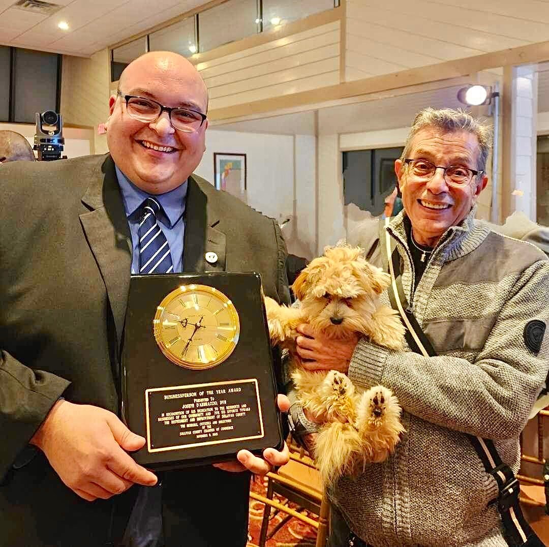 “They love you, Jonathan” Business Person of the Year (and my pup's vet) Dr. Joe D'Abbraccio said with a big smile, but I’m pretty sure he meant the dog.